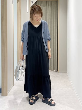 「アイテム（カーディガン/ボレロ）」を使った、kusuko1103さん（レディース・163cm・40代）の夏コーディネート