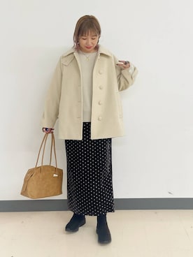 「アイテム（ステンカラーコート）」を使った、kusuko1103さん（レディース・163cm・40代）の秋コーディネート