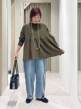 「アイテム（ローファー）」を使った、kusuko1103さん（レディース・163cm・40代）の秋コーディネート