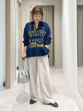 「アイテム（バレエシューズ）」を使った、kusuko1103さん（レディース・163cm・40代）の秋コーディネート