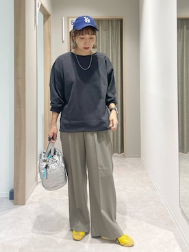 「GLOBAL WORK（グローバルワーク）のUNISEX/ステンレスチェーンネックレス/583411（ネックレス）」を使った、kusuko1103さん（レディース・163cm）の秋コーディネート