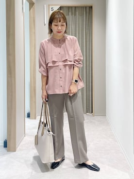 「アイテム（スラックス）」を使った、kusuko1103さん（レディース・163cm・40代）の夏コーディネート