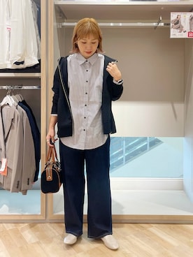 「アイテム（ボストンバッグ）」を使った、kusuko1103さん（レディース・163cm・40代）の秋コーディネート