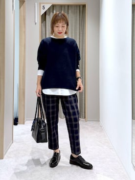 「アイテム（ボストンバッグ）」を使った、kusuko1103さん（レディース・163cm・40代）の秋コーディネート