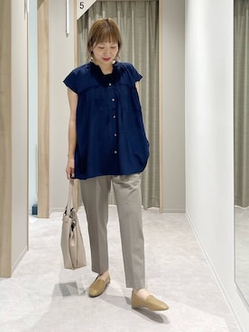 「ウツクシルエット_GLOBAL WORK」｜kusuko1103さん（レディース・163cm）の夏コーディネート
