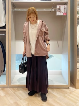 「アイテム（ボストンバッグ）」を使った、kusuko1103さん（レディース・163cm・40代）の秋コーディネート