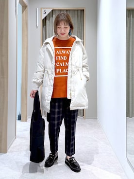 「アイテム（トートバッグ）」を使った、kusuko1103さん（レディース・163cm・40代）の冬コーディネート