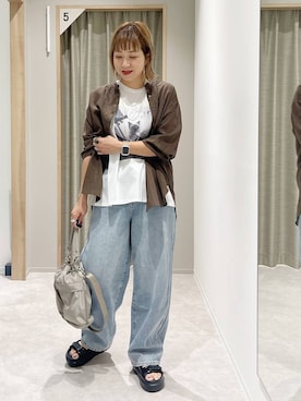 「アイテム（ショルダーバッグ）」を使った、kusuko1103さん（レディース・163cm・40代）の夏コーディネート