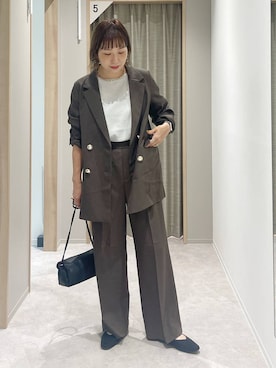 「GLOBAL WORK（グローバルワーク）のアイテム（テーラードジャケット）」を使った、kusuko1103さん（レディース・163cm）の秋コーディネート