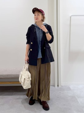 「GLOBAL WORK（グローバルワーク）のアイテム（帽子）」を使った、kusuko1103さん（レディース・163cm）の夏コーディネート