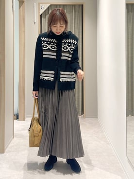 「アイテム（ベスト）」を使った、kusuko1103さん（レディース・163cm・40代）の秋コーディネート