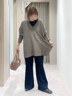 「アイテム（ローファー）」を使った、kusuko1103さん（レディース・163cm・40代）の秋コーディネート