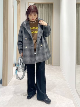 「アイテム（チェスターコート）」を使った、kusuko1103さん（レディース・163cm・40代）の秋コーディネート