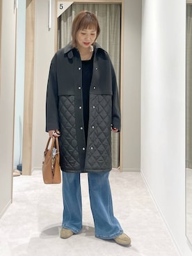 「アイテム（ステンカラーコート）」を使った、kusuko1103さん（レディース・163cm・40代）の秋コーディネート