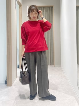 「アイテム（ボストンバッグ）」を使った、kusuko1103さん（レディース・163cm・40代）の秋コーディネート