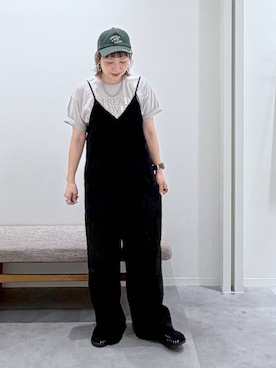 「GLOBAL WORK（グローバルワーク）のアイテム（帽子）」を使った、kusuko1103さん（レディース・163cm）の夏コーディネート
