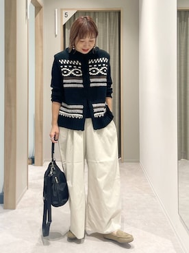 「アイテム（ベスト）」を使った、kusuko1103さん（レディース・163cm・40代）の秋コーディネート