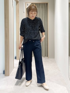 「アイテム（スラックス）」を使った、kusuko1103さん（レディース・163cm・40代）の夏コーディネート