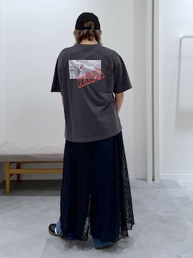 「GLOBAL WORK（グローバルワーク）のアソート三連ネックレス/495430（ネックレス、シルバー系）」を使った、kusuko1103さん（レディース・163cm）の春コーディネート