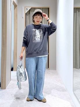 「アイテム（キャップ）」を使った、kusuko1103さん（レディース・163cm・40代）の冬コーディネート