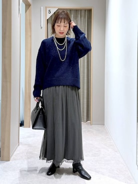 「アイテム（ブーツ）」を使った、kusuko1103さん（レディース・163cm・40代）の秋コーディネート