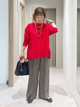 「アイテム（バレエシューズ）」を使った、kusuko1103さん（レディース・163cm・40代）の秋コーディネート