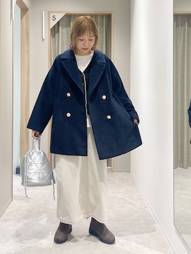 「アイテム（カーディガン/ボレロ）」を使った、kusuko1103さん（レディース・163cm・40代）の秋コーディネート