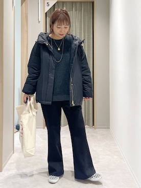 「アイテム（ダウンジャケット/コート）」を使った、kusuko1103さん（レディース・163cm・40代）の秋コーディネート