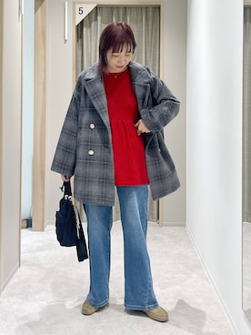 「アイテム（チェスターコート）」を使った、kusuko1103さん（レディース・163cm・40代）の秋コーディネート