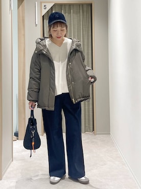 「アイテム（キャップ）」を使った、kusuko1103さん（レディース・163cm・40代）の秋コーディネート