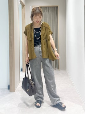 「アイテム（タンクトップ）」を使った、kusuko1103さん（レディース・163cm・40代）の夏コーディネート