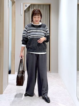 「アイテム（ローファー）」を使った、kusuko1103さん（レディース・163cm・40代）の秋コーディネート
