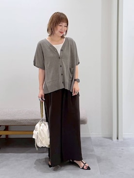 「GLOBAL WORK（グローバルワーク）のアイテム（トップス）」を使った、kusuko1103さん（レディース・163cm）の夏コーディネート