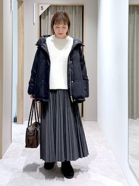 「アイテム（ボストンバッグ）」を使った、kusuko1103さん（レディース・163cm・40代）の冬コーディネート