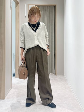 「アイテム（ボストンバッグ）」を使った、kusuko1103さん（レディース・163cm・40代）の秋コーディネート