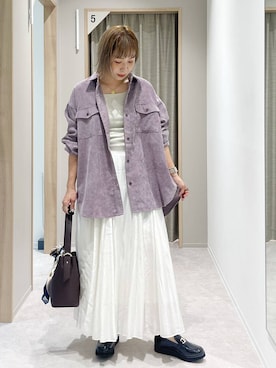「アイテム（ローファー）」を使った、kusuko1103さん（レディース・163cm・40代）の秋コーディネート