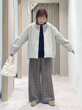 「アイテム（ノーカラーコート）」を使った、kusuko1103さん（レディース・163cm・40代）の秋コーディネート