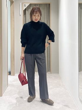 「アイテム（ローファー）」を使った、kusuko1103さん（レディース・163cm・40代）の秋コーディネート