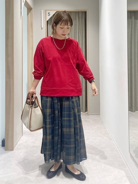 「アイテム（バレエシューズ）」を使った、kusuko1103さん（レディース・163cm・40代）の秋コーディネート