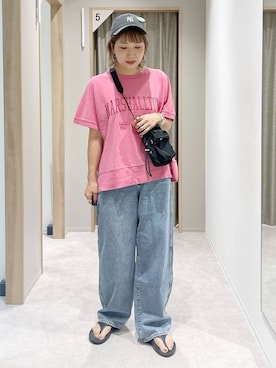 「アイテム（キャップ）」を使った、kusuko1103さん（レディース・163cm・40代）の夏コーディネート