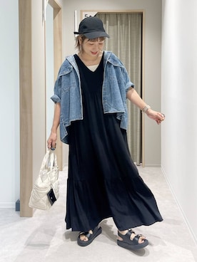 「アイテム（ネックレス）」を使った、kusuko1103さん（レディース・163cm・40代）の夏コーディネート