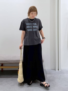 「GLOBAL WORK（グローバルワーク）のアイテム（サンダル）」を使った、kusuko1103さん（レディース・163cm）の夏コーディネート