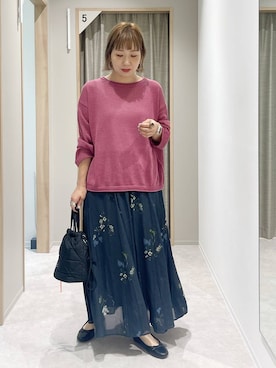 「アイテム（バレエシューズ）」を使った、kusuko1103さん（レディース・163cm・40代）の秋コーディネート