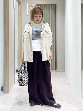 「アイテム（バレエシューズ）」を使った、kusuko1103さん（レディース・163cm・40代）の秋コーディネート