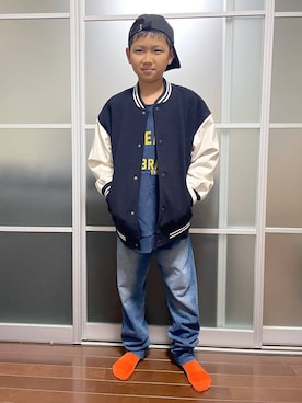 「アイテム（パンツ）」を使った、kusuko1103さん（キッズ・138cm）の秋コーディネート