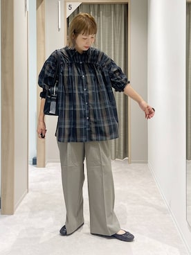 「アイテム（バレエシューズ）」を使った、kusuko1103さん（レディース・163cm・40代）の夏コーディネート