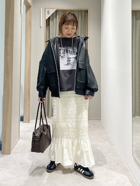 「アイテム（ボストンバッグ）」を使った、kusuko1103さん（レディース・163cm・40代）の秋コーディネート