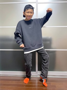 「アイテム（スウェット）」を使った、kusuko1103さん（キッズ・138cm・40代）の秋コーディネート