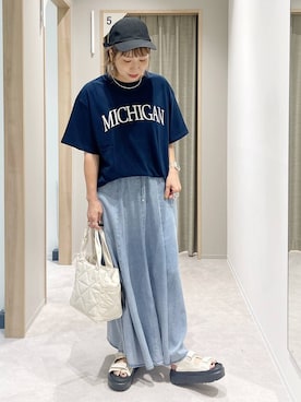 「アイテム（スカート）」を使った、kusuko1103さん（レディース・163cm・40代）の夏コーディネート