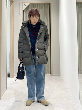 「アイテム（デニムパンツ）」を使った、kusuko1103さん（レディース・163cm・40代）の秋コーディネート